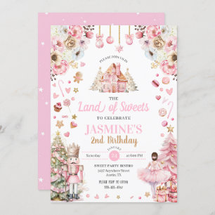 Invitation Terre rose de sucreries Sugar Plum Fairy Nutcracke