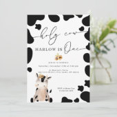 Invitation Terre Sainte Vache ferme tournesol premier anniver (Debout devant)