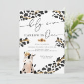 Invitation Terre Sainte Vache ferme tournesol premier anniver (Debout devant)