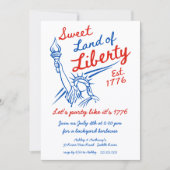 Invitation Terre Sucrée de Liberté (Devant)