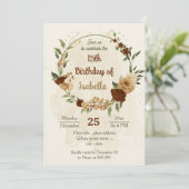 Invitation terre terre terre terre ton anniversaire fleuri (Debout devant)