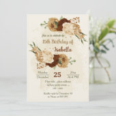 Invitation terre terre terre terre ton anniversaire fleuri (Debout devant)