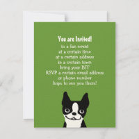 Térrier de Boston - Joli Chien avec Texte Personna