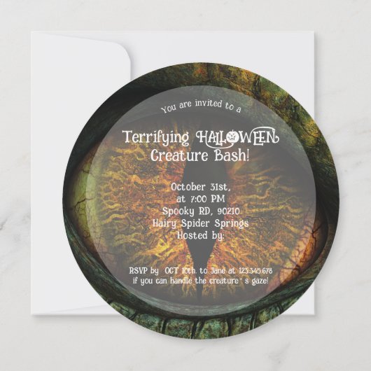 Invitation 🦖 Terrifiant Halloween Bash (Dos)
