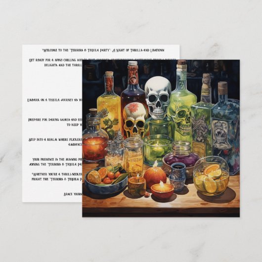 Invitation 👻 🍹 Terrors & Tequila Party 🍹 👻 : Halloween (Devant / Derrière)