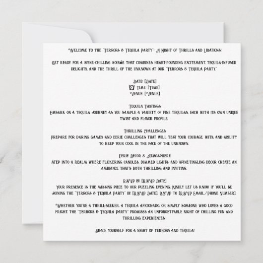 Invitation 👻 🍹 Terrors & Tequila Party 🍹 👻 : Halloween (Dos)