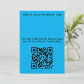 Invitation Test de code QR (Debout devant)