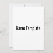 Invitation Test de Modèle de nom (Devant)