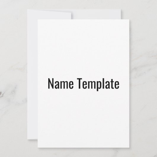 Invitation Test de Modèle de nom (Devant)