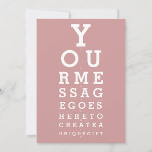 Invitation Test de vue Rose Poussiéreuse Message personnalisé