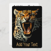 Invitation Tête d'attaque du léopard (Devant / Derrière)