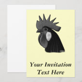 Invitation Tête de coq de Minorque (Devant / Derrière)