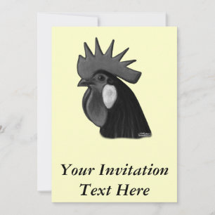Invitation Tête de coq de Minorque