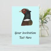 Invitation Tête de faisan de Ringneck (Debout devant)