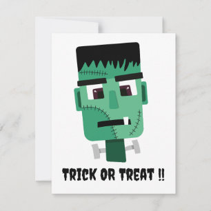 Invitation Tête de monstre de Frankenstein