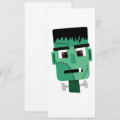 Invitation Tête de monstre de Frankenstein (Devant / Derrière)