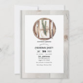 Invitation Tête de Noël rustique réinventée (Devant)