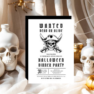 Invitation Tête de pirate Soirée du dîner d'Halloween