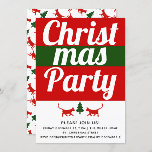 Invitation Tête de typographie audacieuse, fête de Noël arbor