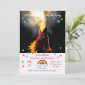 Invitation Tête du loup de feu agressif (Debout devant)