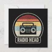 Invitation Tête radio Vintage (Dos)