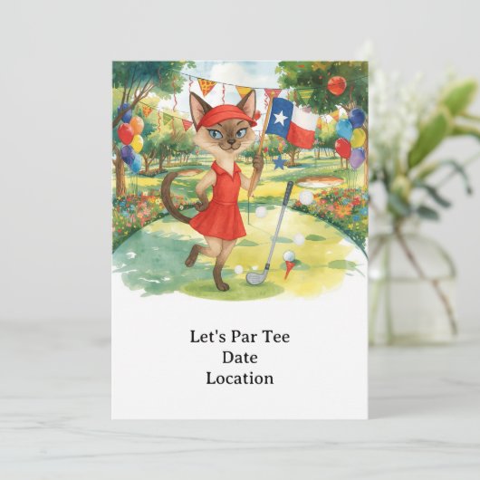Invitation Texas Birthday Theme for GOLFER Amoureux de les ch (Debout devant)