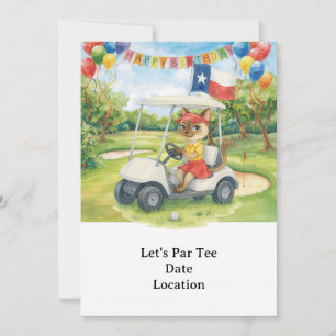Invitation Texas Birthday Theme for GOLFER Amoureux de les ch