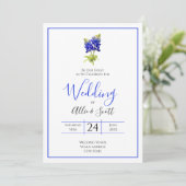 Invitation Texas Bluebonnet Flowers, Mariage moderne (Debout devant)