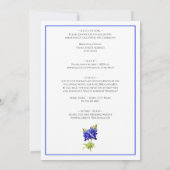Invitation Texas Bluebonnet Flowers, Mariage moderne (Dos)