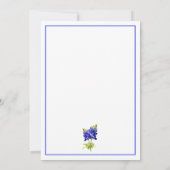 Invitation Texas Bluebonnet Flowers, Mariage moderne RSVP (Dos)