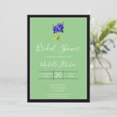 Invitation Texas Bluebonnets on Sage, Spring, Bride (Debout devant)