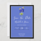 Invitation Texas Bluebonnets sur Blue Spring Wedding Date de  (Devant)