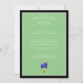 Invitation Texas Bluebonnets sur Sage, mariage du printemps (Dos)