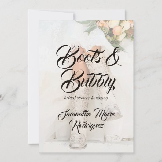 Invitation Texas Bride à Rhinestone Boots Bridal Shower (Devant)