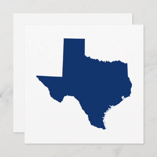 Invitation Texas en bleu (Devant / Derrière)