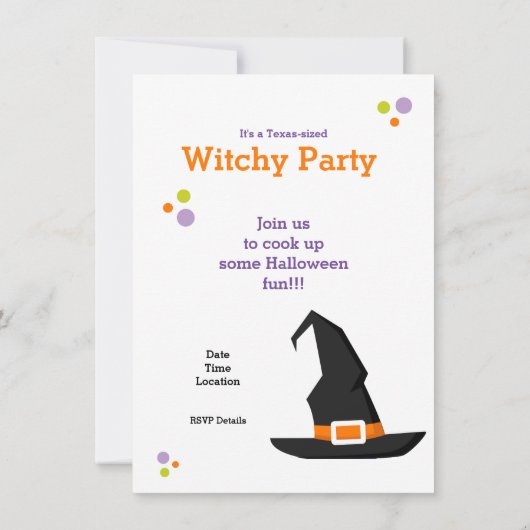 Invitation Texas Hocus Pocus Halloween (Dos)