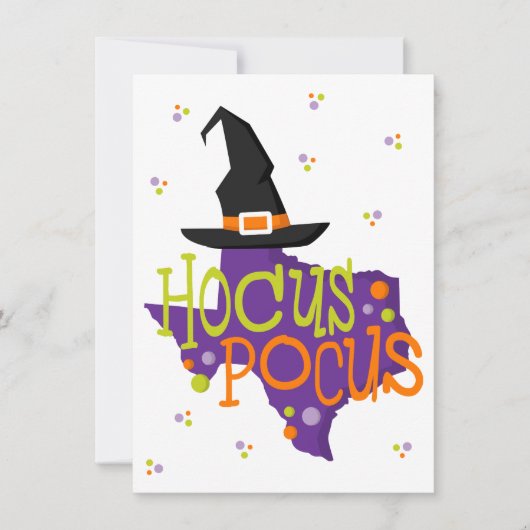 Invitation Texas Hocus Pocus Halloween (Devant)