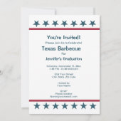 Invitation Texas Lone Star Flag Red White Blue Party (Dos)