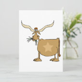 Invitation Texas Longhorn Cow (Debout devant)