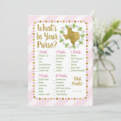 Invitation Texas Pink Gold What's In Your Purse Shower Game (Debout devant)