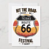 Invitation Texas Route 66 FESTIVAL POSRCARD (Dos)