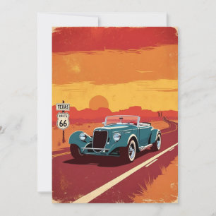 Invitation Texas Route 66 FESTIVAL POSRCARD