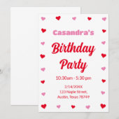 Invitation Texas Saint-Valentin Editable Fête (Devant / Derrière)