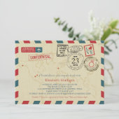 Invitation TEXAS World Traveller Airmail | Fête des mariées (Debout devant)