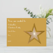 Invitation Texte avant de l'invitation Gold Star (Debout devant)