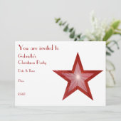 Invitation Texte avant de l'invitation Red Star blanc (Debout devant)