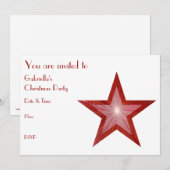 Invitation Texte avant de l'invitation Red Star blanc (Devant / Derrière)