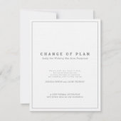 Invitation Texte blanc gris repoussé modification du plan mar (Devant)