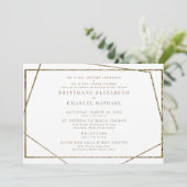 Invitation Texte blanc simple Géométrique Les deux parents (Debout devant)