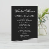 Invitation Texte blanc sur l'invitation à la douche nuptiale  (Debout devant)